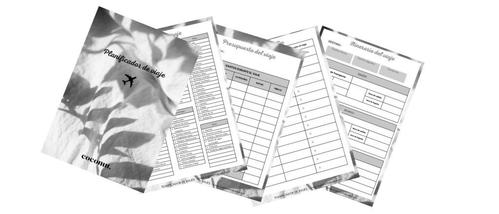 Planificador de viajes en PDF
